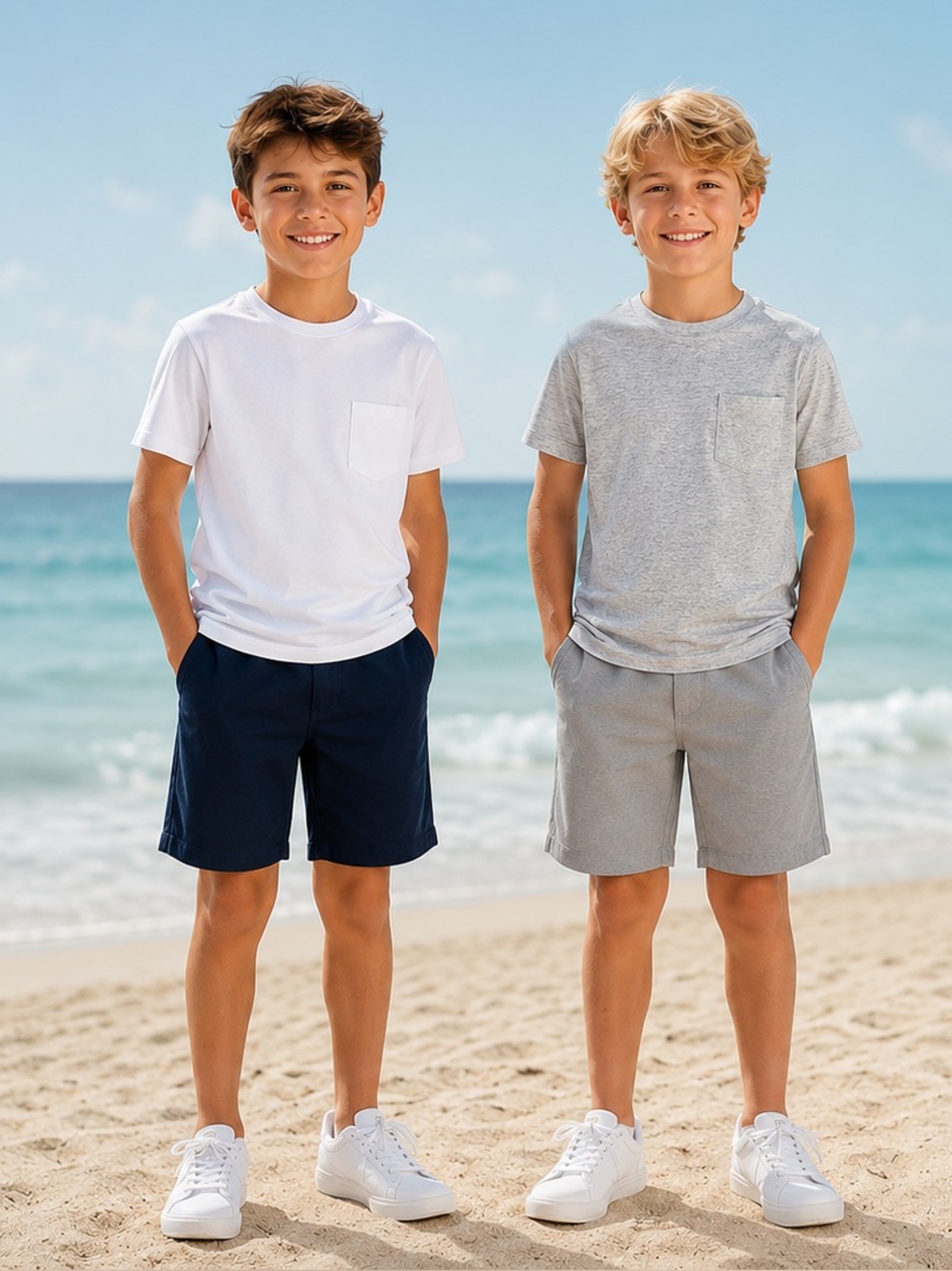 Old Navy Boys Shorts Bundle Youth 16 Navy and Gray NWT NWOT Summer Casual